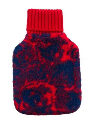 Pre-owned Burberry Fleece Hot Water Bottle Sleeve W/ Tags In Red