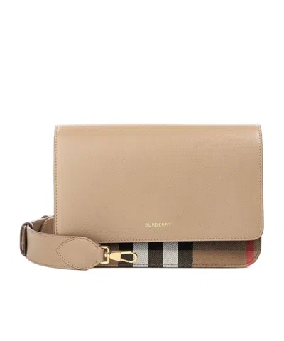 Burberry Flip Shoulder Bag In Brown