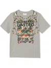 Burberry Floral Coordinates-print T-shirt In Grau