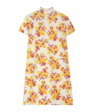 Burberry Floral Short-sleeved Dress In Multi