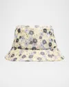 Burberry Equestrian Knight Design Floral Bucket Hat In Eccles Ip Pattern