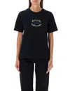Burberry Logo-embroidered Cotton T-shirt In Coal