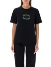 Burberry Logo-embroidered Cotton T-shirt In Coal