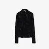 Burberry Floral Lace Shirt In Black