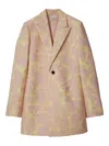 Burberry Floral-print Blazer In Pink