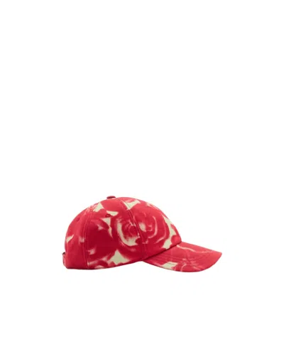 Burberry Floral-print Cotton Baseball Cap In Red