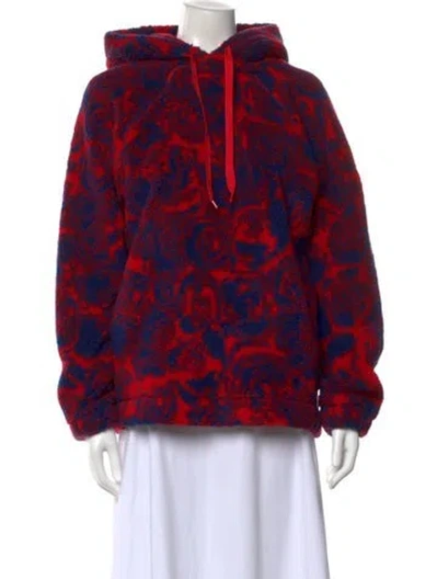 Pre-owned Burberry Floral Print Crew Neck Sweater W/ Tags In Red
