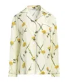 Burberry Floral Pattern Shirt In White