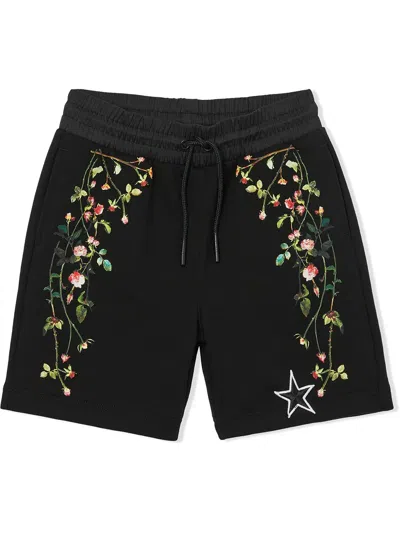 Burberry Kids Shorts Floral Nate For Boys In Black
