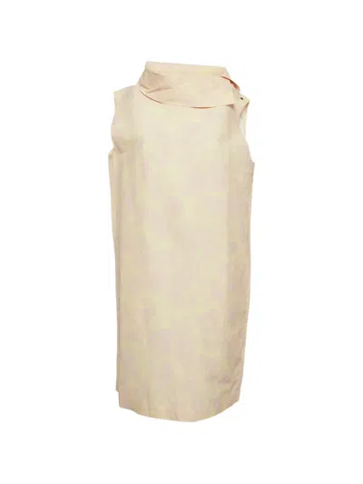 Pre-owned Burberry Floral-print Sleeveless Mini Dress In Yellow