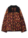 Burberry Floriston Geranium Leaf-print Quilted Jacket In Brown