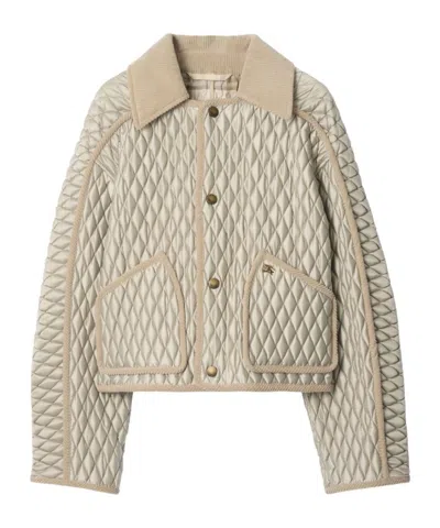 BURBERRY BURBERRY EKD LOGO QUILTED JACKET