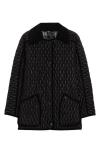 Burberry Diamond Quilted Thermoregulated Barn Jacket In Black