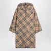 Burberry Vintage Check Zipped Poncho In Beige