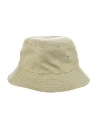 Pre-owned Burberry Flower Print Bucket Hat In Green/yellow
