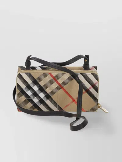 Burberry Foldover Checkered Crossbody Bag