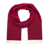 Burberry Football Script Fringed Ends Scarf