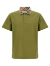Burberry Organic Cotton Blend Polo Shirt In Green