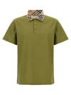 Burberry Organic Cotton Blend Polo Shirt In Green