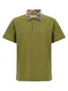 Burberry Organic Cotton Blend Polo Shirt In Green
