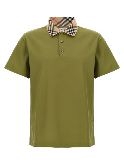 Burberry For Polo Shirt In Green