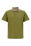 Burberry Organic Cotton Blend Polo Shirt In Green