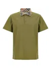 Burberry Organic Cotton Blend Polo Shirt In Green