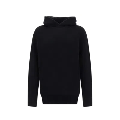 Burberry Forister Knitted Hoodie Men In Black
