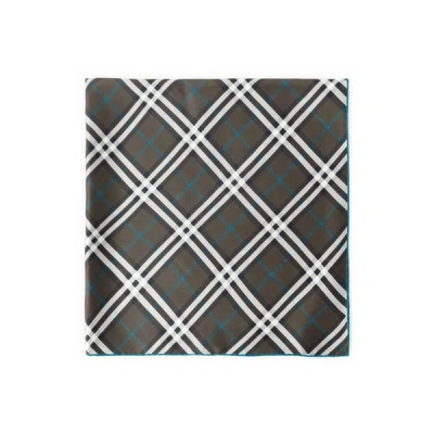 Burberry Checked Silk Scarf In Grün