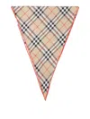 Burberry Check Silk Scarf Scarves And Foulards Multicolor In Brown