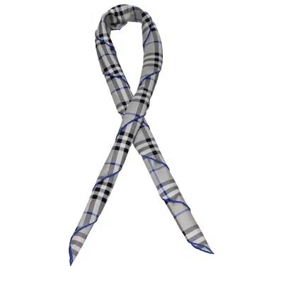 Burberry Foulard Women Silk Gray/blue