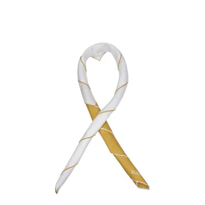 Burberry Foulard Women Silk Yellow/pear In Metallic