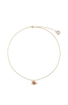 Burberry Fox Charm Necklace In Multi
