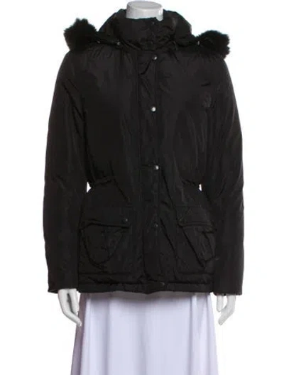 Pre-owned Burberry Fox Down Jacket In Black