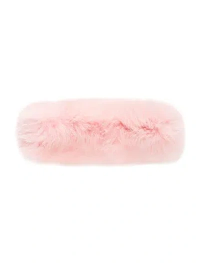 Pre-owned Burberry Fox Fur Headband In Pink