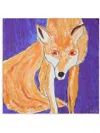 Burberry Fox Printed Silk Scarf In Orange