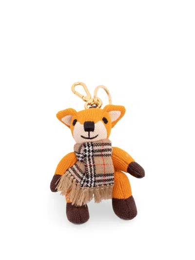 Burberry Fox Scarf Charm In Yellow
