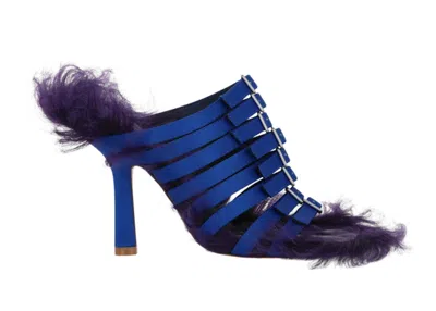 Pre-owned Burberry Fox Strap Heels (women's) Sneakers In Blue
