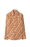 Burberry Women's Fox Pattern Shirt In Soap