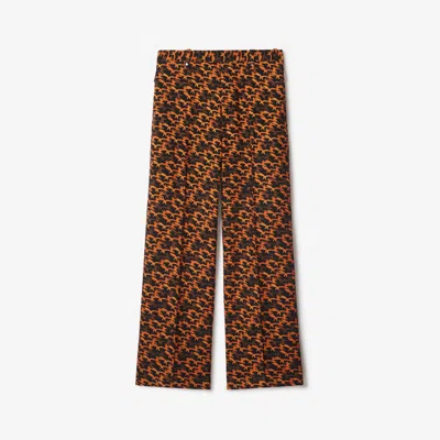 Burberry Fox Wool Tailored Trousers In Black