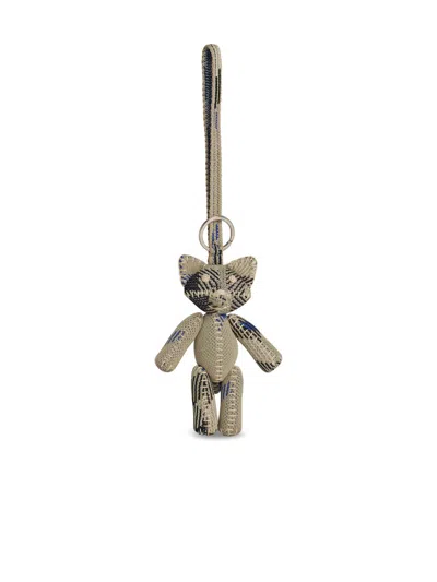 Burberry Foxy Beige Polyamide Keyring In Gray