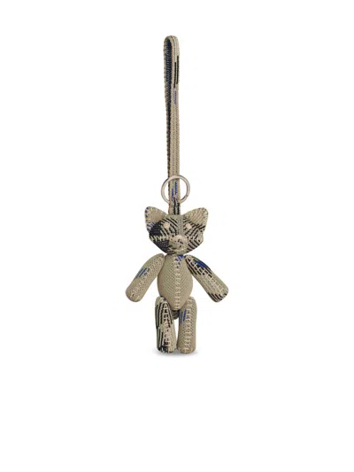 BURBERRY BURBERRY 'FOXY' BEIGE POLYAMIDE KEYRING WOMEN