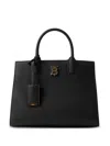 Burberry Frances Logo-plaque Tote Bag In Black