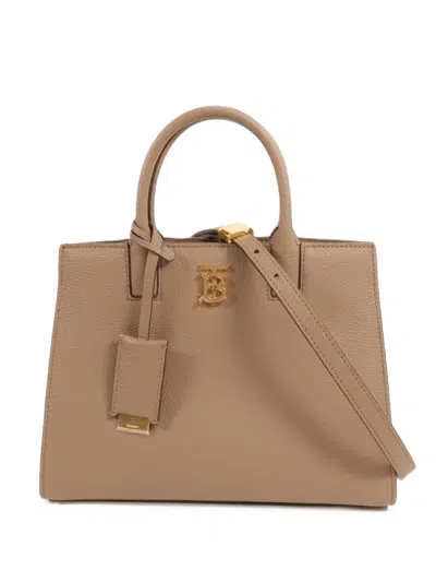 Pre-owned Burberry Frances Tote Bag In Neutrals