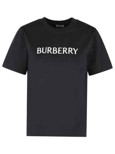 Burberry Frankie Logo-print Short-sleeve T-shirt In Black
