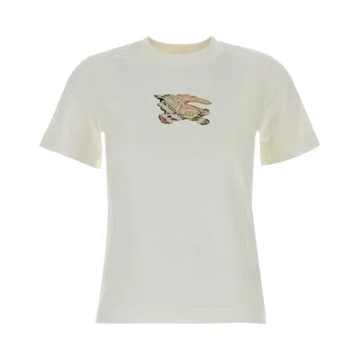 Pre-owned Burberry Frankie Ekd Top 'chalk' | Tan | Women's Size S In Brown