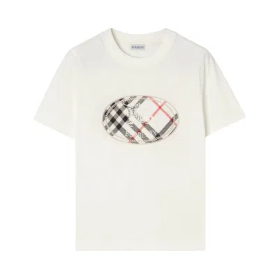 Pre-owned Burberry Frankie Knight Stamp T-shirt 'chalk' | White | Women's Size S