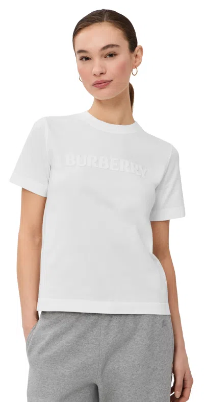 Burberry Frankie Logo Tee Chalk In Gray