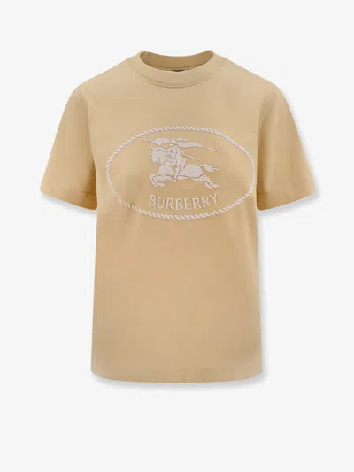 Burberry Frankie Organic Cotton T-shirt In Sand