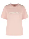 Burberry Pink Cotton T-shirt In Pink